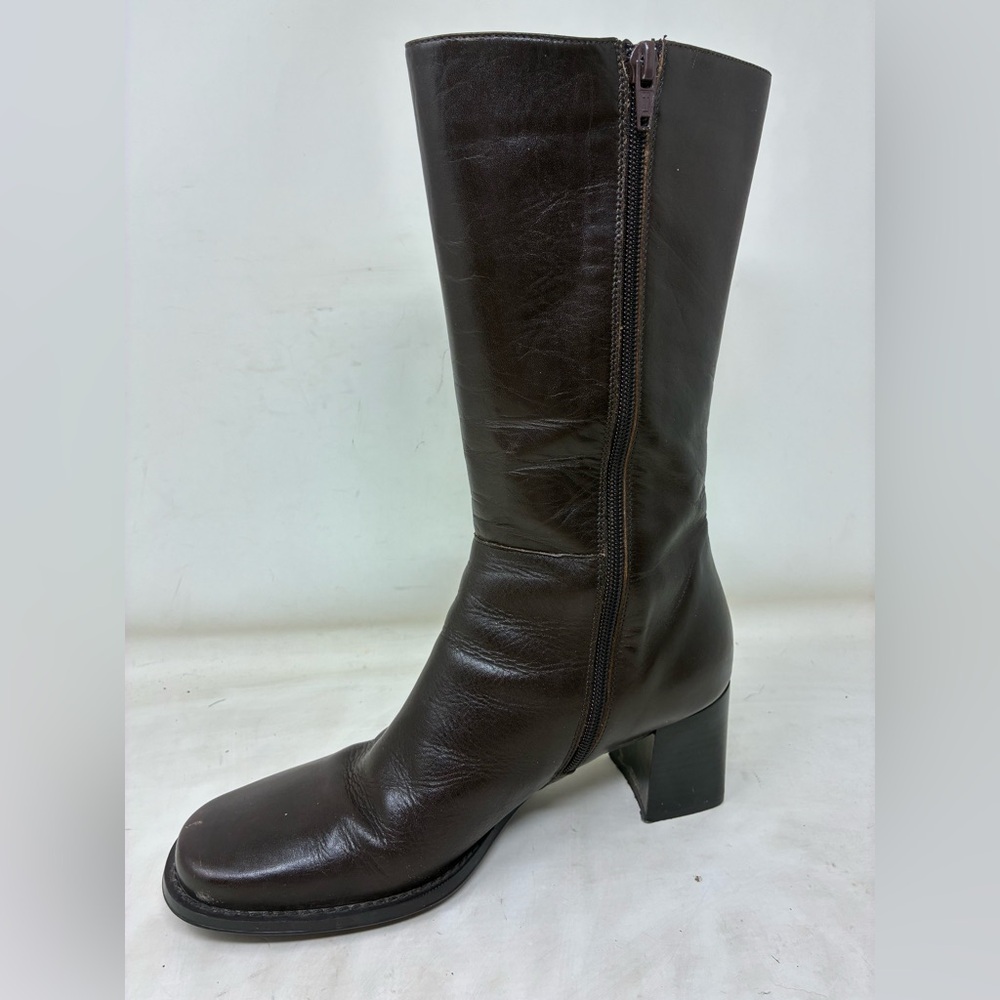 Luisa D’ Orio Brown Leather Women's Boots, Made In Italy, Size 8 (39)